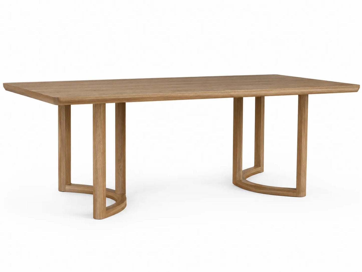 Tavolo da pranzo in legno massello di quercia rettangolare 180x90x75 cm