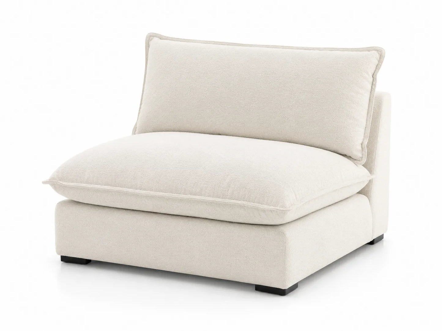 Divano componibile in tessuto beige con cuscini sfoderabili 85x100x85 cm