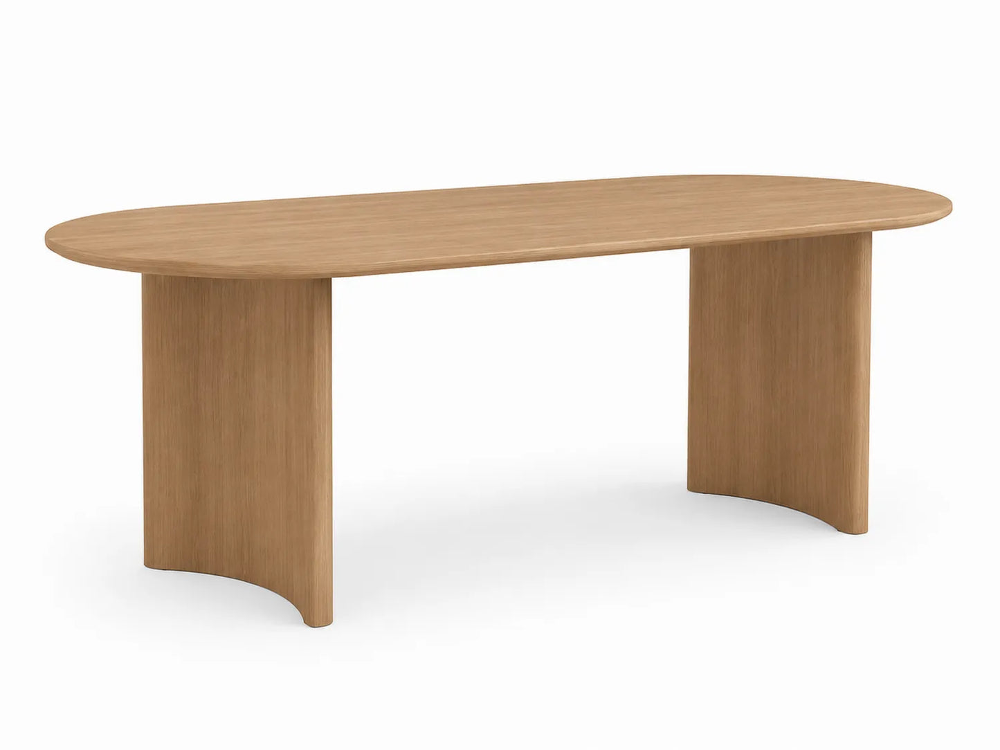Tavolo da pranzo ovale in legno 200x100x75 cm
