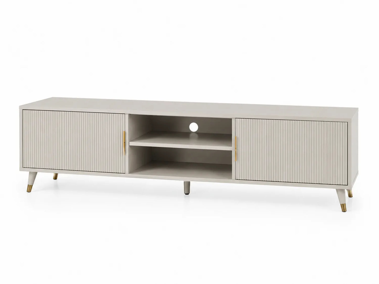 Mobile TV in legno bianco 180x40x50 cm