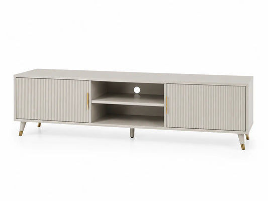 Mobile TV in legno bianco 180x40x50 cm