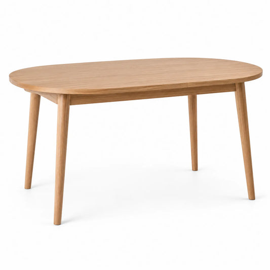 Tavolo da pranzo in legno quercia ovale 180x90x75 cm